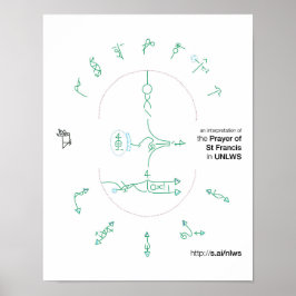 14x11 poster of the Prayer of St. Francis in UNLWS