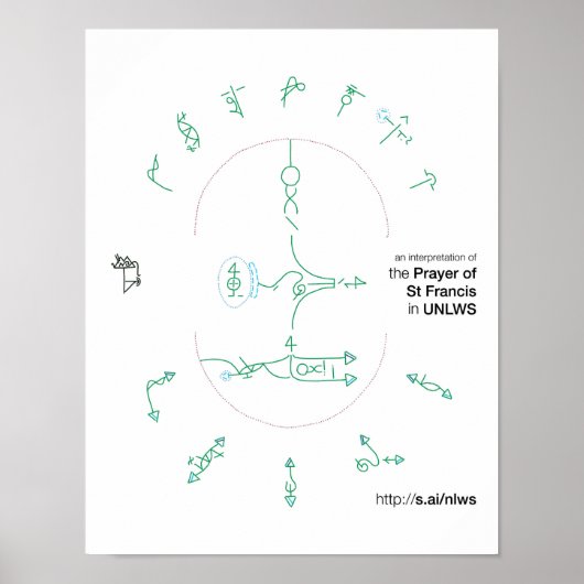 14x11 poster of the Prayer of St. Francis in UNLWS (Voorkant)