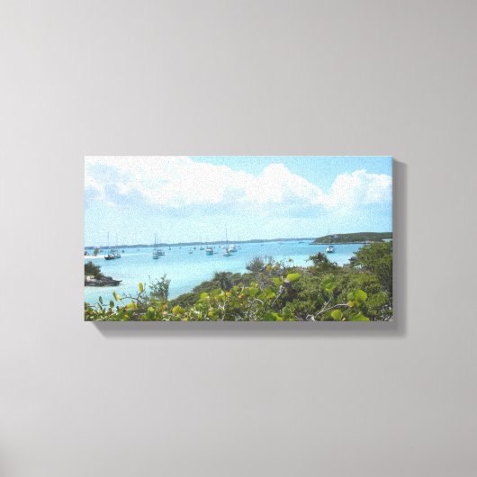 14x11 Vinyl Fotobehang - Bahamas Stocking Island Canvas Afdruk (Voorkant)