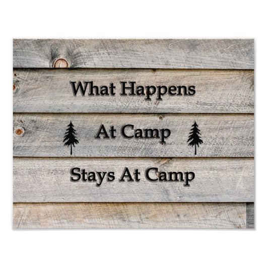 14x11 Wat gebeurt er bij kampverblijven in het kam Foto Afdruk (Voorkant)