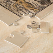 1500s 16e eeuw  Antiek kaart Legpuzzel (Zijkant)