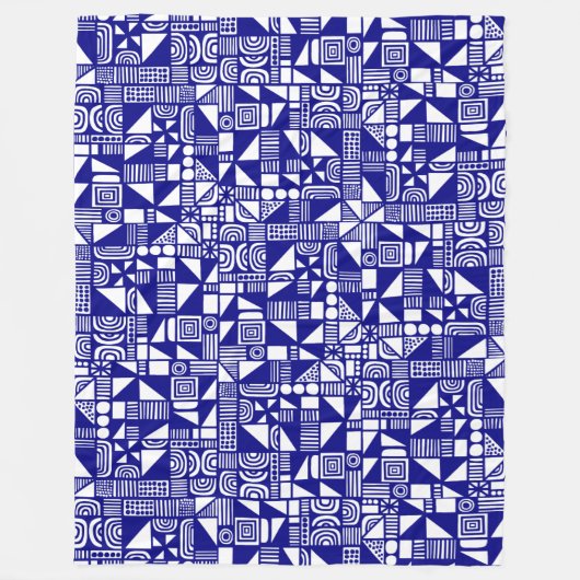 150215v2 - Donkerblauw Fleece Deken (Voorkant)