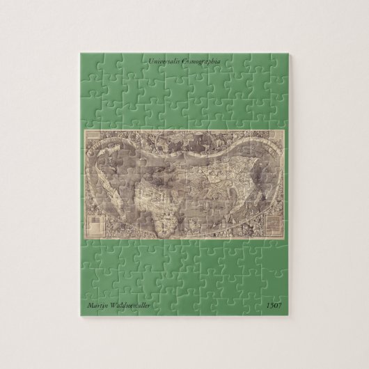 1507 Martin Waldseemuller Wereldkaart Legpuzzel (Verticaal)