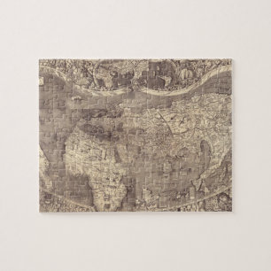 1507 Martin Waldseemuller Wereldkaart Legpuzzel