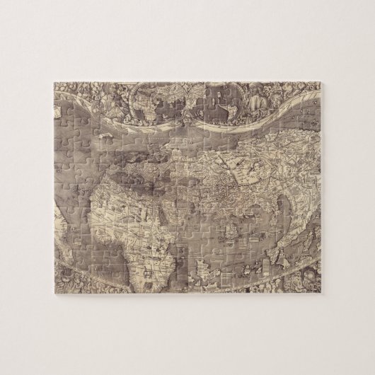 1507 Martin Waldseemuller Wereldkaart Legpuzzel (Horizontaal)