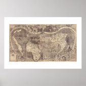 1507 Martin Waldseemuller Wereldkaart Poster (Voorkant)