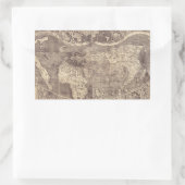 1507 Martin Waldseemuller Wereldkaart Rechthoekige Sticker (Tas)