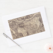 1507 Martin Waldseemuller Wereldkaart Rechthoekige Sticker (Envelop)