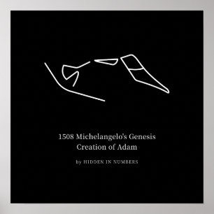 1508 Michelangelo's Schepping van Adam Minimalisti Poster