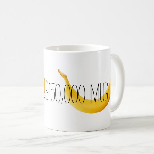 $150.000 banaan koffiemok (Voorkant rechts)