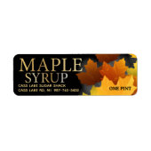 150 Colorful Maple Leaf Plastic Jug Syrup labels (Voorkant)