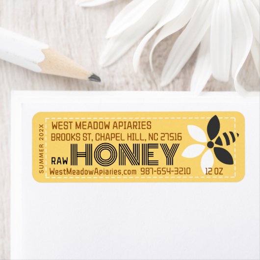 150 Economische Commerciële Stijl Honing Labels w  (Insitu)