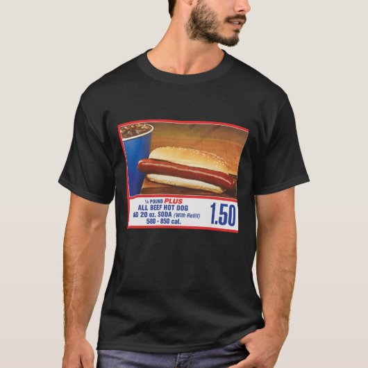 150 FOODCOURT HOT DOG SHIRT vintage (Voorkant)