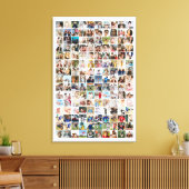 150 Foto Collage Gepersonaliseerd Fotorooster Canvas Afdruk (Insitu (Woonkamer))