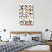 150 Foto Collage Gepersonaliseerd Fotorooster Canvas Afdruk (Insitu (Slaapkamer))
