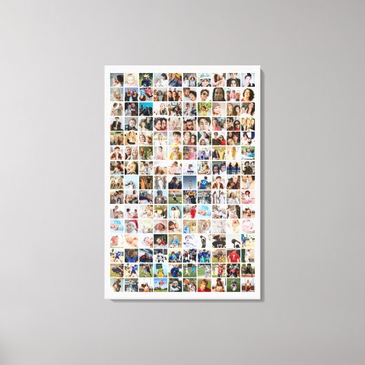 150 Foto Collage Gepersonaliseerd Fotorooster Canvas Afdruk (Voorkant)