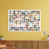 150 foto's Aangepaste fotocollage vierkant raster Canvas Afdruk (Insitu (Woonkamer))
