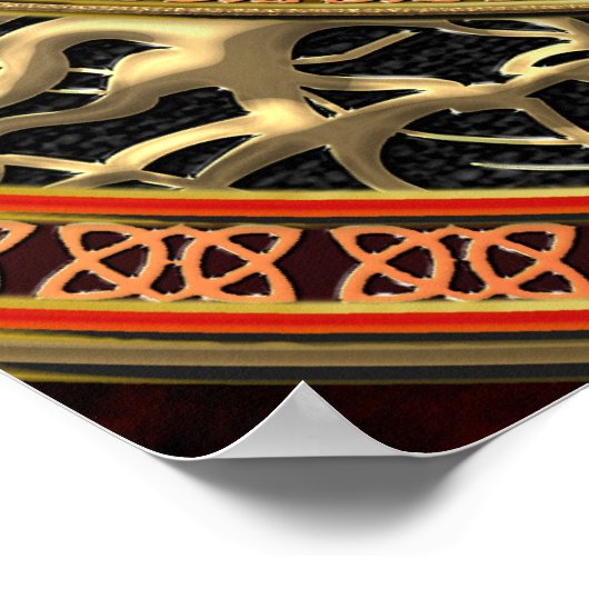 [150] Golden Chinese Dragon Fucanglong Poster (Hoek)