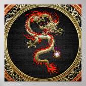 [150] Golden Chinese Dragon Fucanglong Poster (Voorkant)