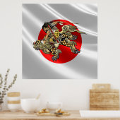 [150] Hokusai - Shoki Riding Shishi Lion Poster (Keuken)