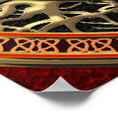 [150] Hokusai - Shoki Riding Shishi Lion Poster (Hoek)