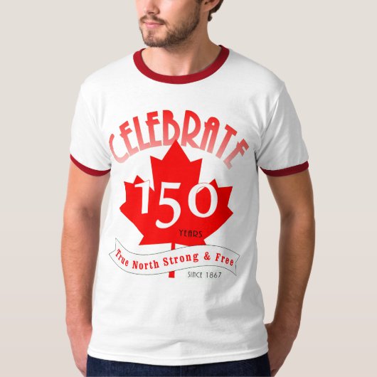 150 jaar Canada vieren T-shirt (Voorkant)