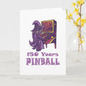 150 jaar Pinball Wizard Arcade Birthday Kaart (Gele Bloem)