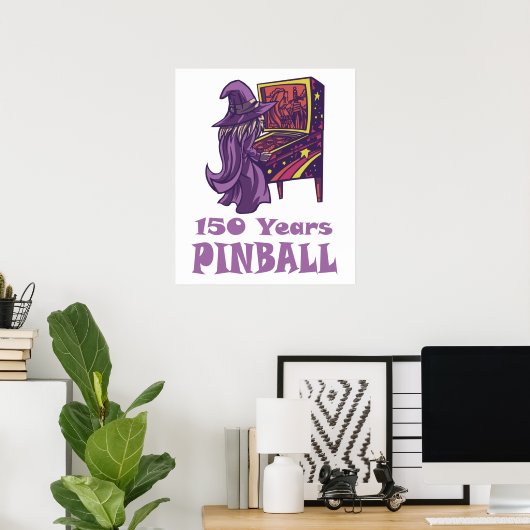 150 jaar Pinball Wizard Arcade Birthday Poster (Thuiskantoor)