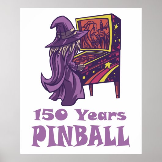 150 jaar Pinball Wizard Arcade Birthday Poster (Voorkant)