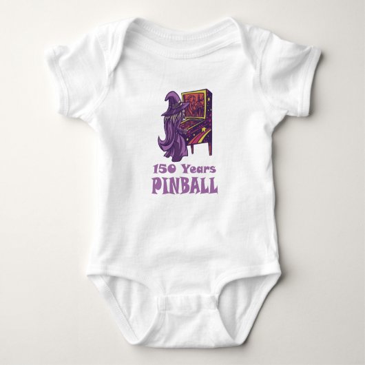 150 jaar Pinball Wizard Arcade Birthday Romper (Voorkant)