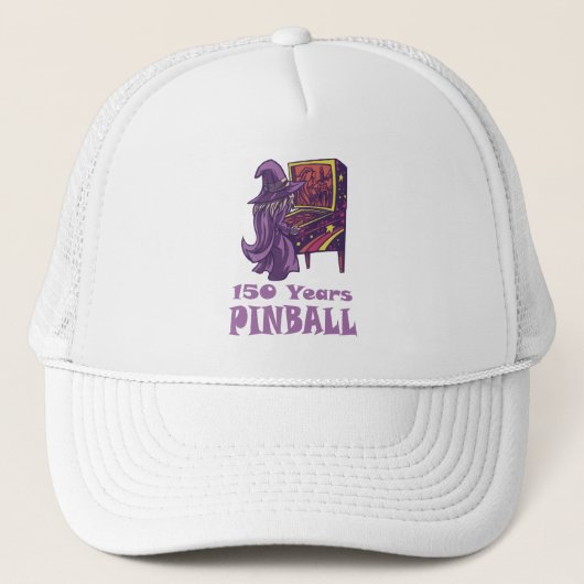 150 jaar Pinball Wizard Arcade Birthday Trucker Pet (Voorkant)