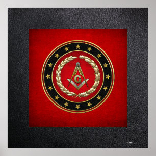 [150] Masonic Square and Compass [3rd Degree] Poster