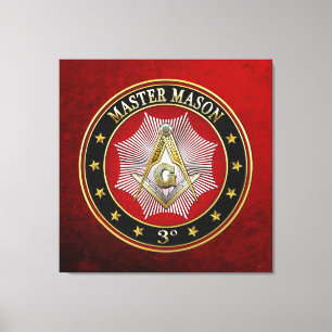 [150] Master Mason - 3rd graads Square & Compass Canvas Afdruk