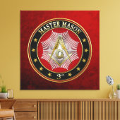 [150] Master Mason - 3rd graads Square & Compass Canvas Afdruk (Insitu (Woonkamer))