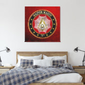 [150] Master Mason - 3rd graads Square & Compass Canvas Afdruk (Insitu (Slaapkamer))
