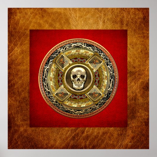 [150] Mictlantecuhtli - Aztec God of Death Poster (Voorkant)