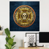 [150] Mictlantecuhtli - Aztec God of Death Poster (Thuiskantoor)