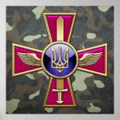 [150] Oekraïens luchtmachtschip Emblem Poster (Voorkant)