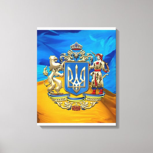 [150] Oekraïne: Voorgesteld wapenschild Canvas Afdruk (Voorkant)