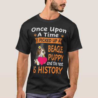 150 One Upon A Time Beagle Puppy T-shirt