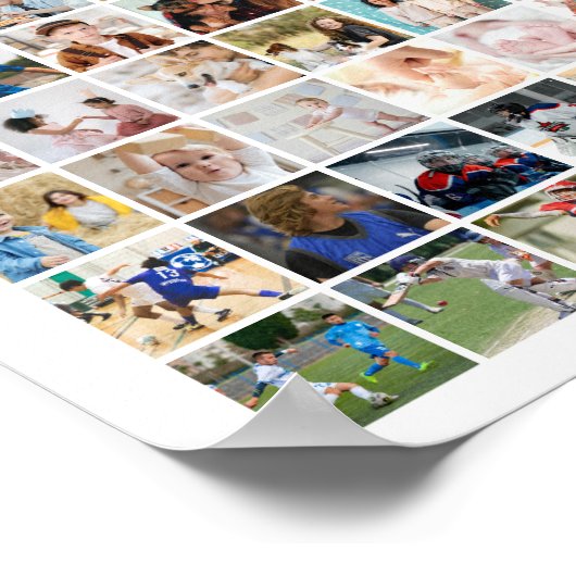 150 Photo Collage Custom Picture Grid Poster (Hoek)