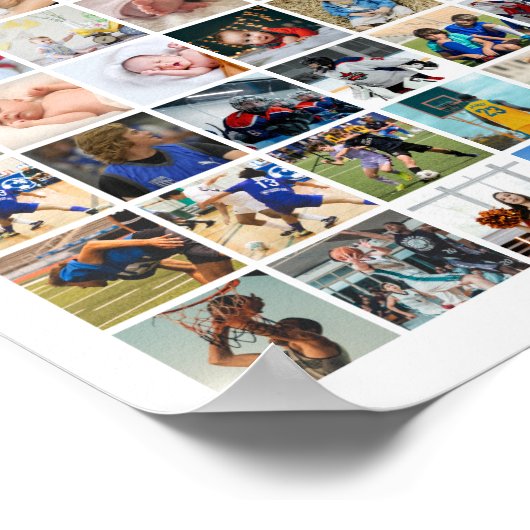 150 Photo Collage Personalized Picture Grid Poster (Hoek)