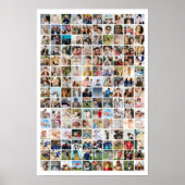 150 Photo Collage Personalized Picture Grid Poster (Voorkant)