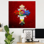 [150] Rosy Cross (Roos Croix) Poster (Thuiskantoor)