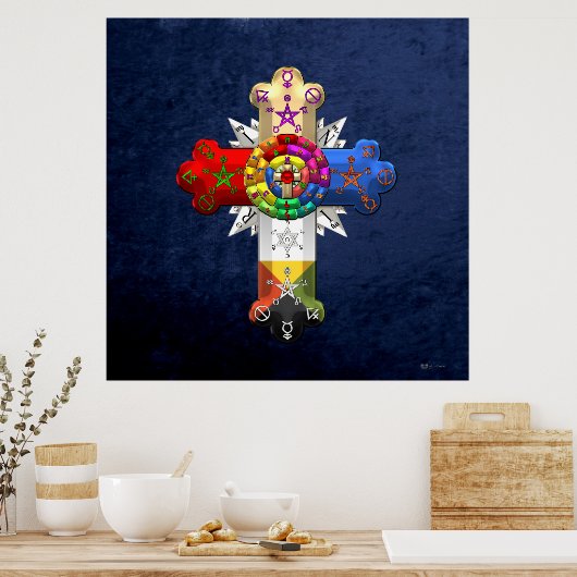 [150] Rosy Cross (Roos Croix) Poster (Keuken)