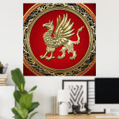 [150] Sacred Gold Griffin Poster (Thuiskantoor)