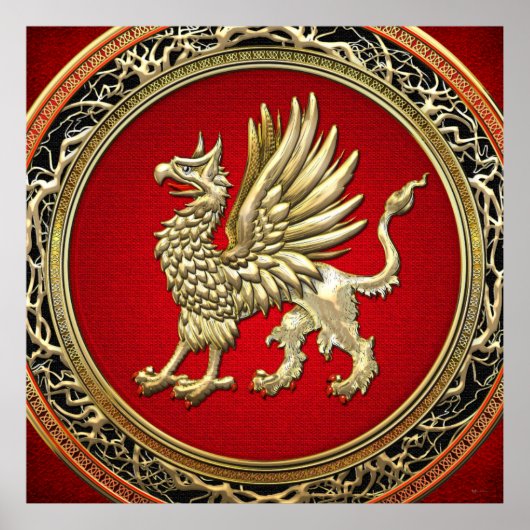 [150] Sacred Gold Griffin Poster (Voorkant)