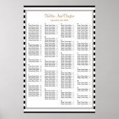 150 Schuifje voor de bruiloft met zwarte/witte str Poster (Voorkant)