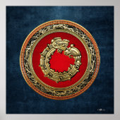 [150] Serpent God Quetzalcoatl [Gold] Poster (Voorkant)