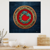 [150] Serpent God Quetzalcoatl [Jade] Poster (Keuken)